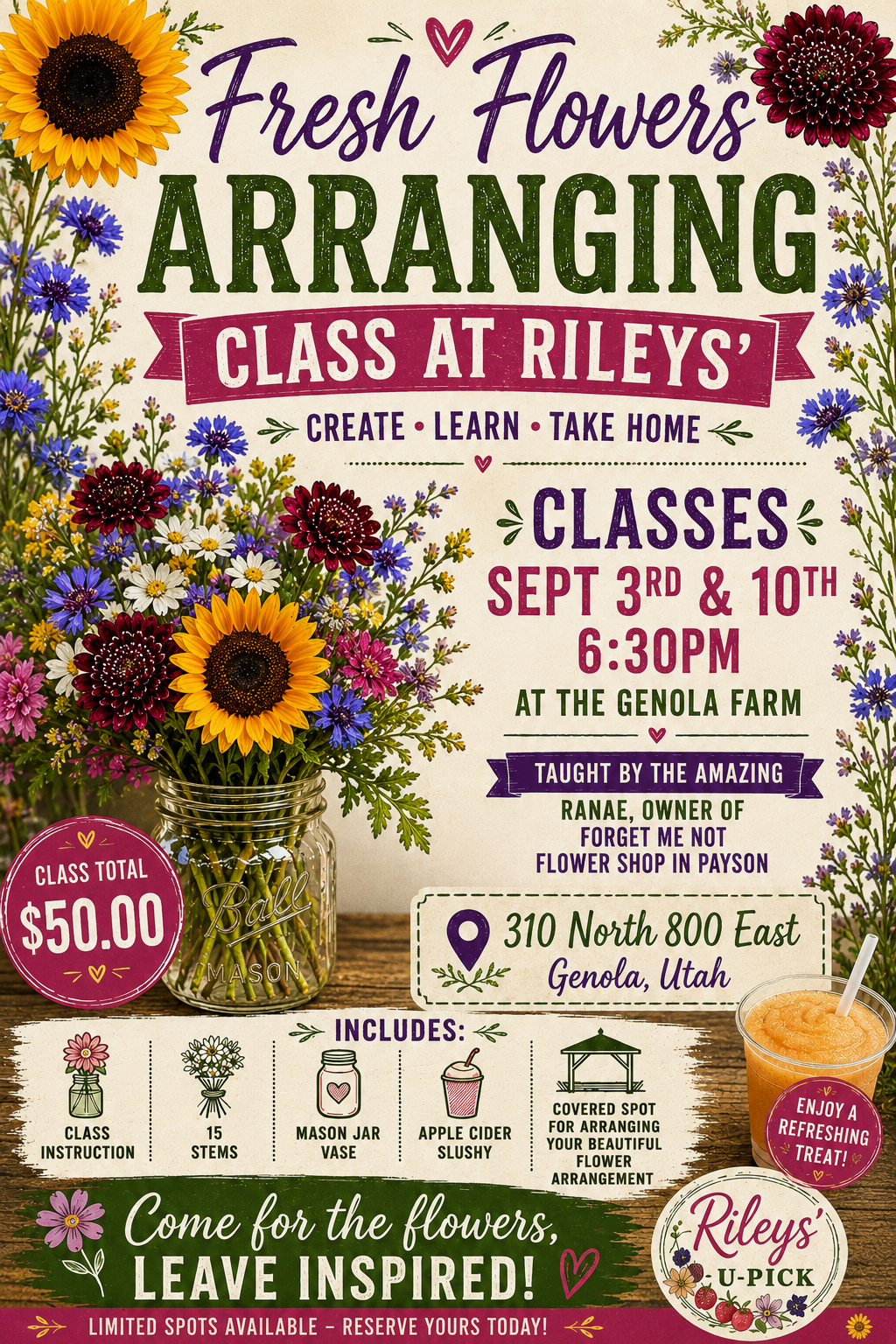 Cut Flower Arranging Class